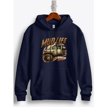 MGAX Off Road Mud Life Baskılı Regular Kapşonlu Sweatshirt