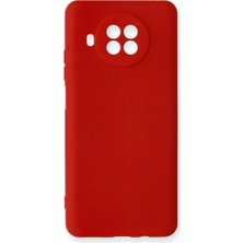 Cepmoda Mi 10T Lite Lansman Kılıf - Iç Kısmı Kadife Kaplı - Esnek Silikon Kapak - Kırmızı