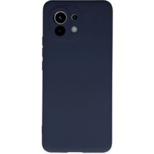 Cepmoda Mi 11 Lansman Kılıf - Iç Kısmı Kadife Kaplı - Esnek Silikon Kapak - Lacivert