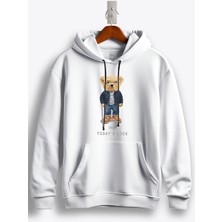 MGAX Sevimli Ayı My Today's Look Baskılı Regular Kapşonlu Sweatshirt