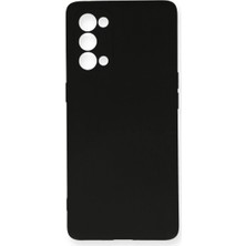 Cepmoda Oppo Reno 5 Pro Lansman Kılıf - Iç Kısmı Kadife Kaplı - Esnek Silikon Kapak - Siyah