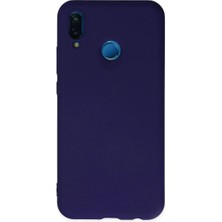 Cepmoda Huawei P20 Lite Lansman Kılıf - Iç Kısmı Kadife Kaplı - Esnek Silikon Kapak - Mor