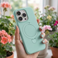 Cepmoda Redmi Note 14 4g Uyumlu Yüzüklü Standlı Silikon Kılıf Regal - Su Yeşili