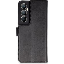 Cepmoda Realme C65 Uyumlu Kapaklı Kılıf - Cüzdanlı - Kopçalı - Siyah