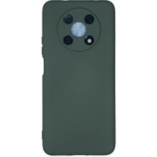 Cepmoda Huawei Nova Y90 Lansman Kılıf - Iç Kısmı Kadife Kaplı - Esnek Silikon Kapak - Koyu Yeşil