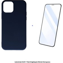 Cepmoda iPhone 11 Pro Max Lansman Kılıf + Tam Kaplayan Antistatik Ekran Koruyucu Set - Lacivert