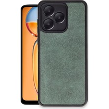 Cepmoda Realme Note 50 4g Uyumlu Deri Görünümlü Telefon Kılıfı Darbe Emici Kapak - Koyu Yeşil