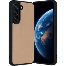 Cepmoda Samsung Galaxy A36 Uyumlu Deri Görünümlü Telefon Kılıfı Darbe Emici Kapak - Pudra