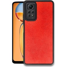 Cepmoda Redmi Note 12 Pro 4g Uyumlu Deri Görünümlü Telefon Kılıfı Darbe Emici Kapak - Kırmızı