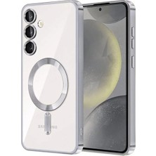 Cepmoda Samsung Galaxy A35 5g Uyumlu Magsafe Destekli Kılıf - Arkası Şeffaf - Titan Gri