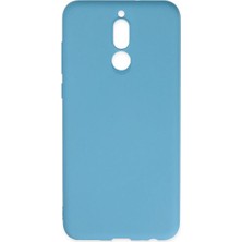 Cepmoda Huawei Mate 10 Lite Lansman Kılıf - Iç Kısmı Kadife Kaplı - Esnek Silikon Kapak - Mavi