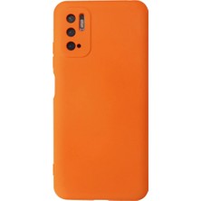 Cepmoda Redmi Note 10 5g Lansman Kılıf - Iç Kısmı Kadife Kaplı - Esnek Silikon Kapak - Turuncu