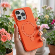 Cepmoda Redmi Note 13 Pro 4g Uyumlu Yüzüklü Standlı Silikon Kılıf Regal - Turuncu