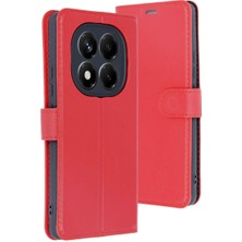 Cepmoda Redmi Note 14 4g Uyumlu Kapaklı Kılıf - Cüzdanlı - Kopçalı - Kırmızı