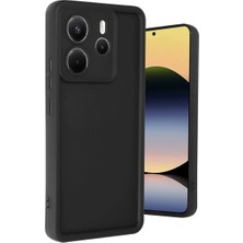 Cepmoda Redmi Note 14 4g Mat Kalın Silikon Telefon Kılıfı Darbe Emici - Siyah