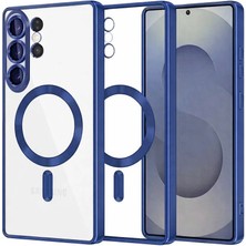 Cepmoda Samsung Galaxy S26 Ultra Uyumlu Magsafe Destekli Kılıf - Arkası Şeffaf - Lacivert