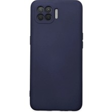 Cepmoda Oppo Reno 4 Lite Lansman Kılıf - Iç Kısmı Kadife Kaplı - Esnek Silikon Kapak - Lacivert