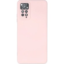 Cepmoda Redmi Note 11 Pro Lansman Kılıf - Iç Kısmı Kadife Kaplı - Esnek Silikon Kapak - Pudra