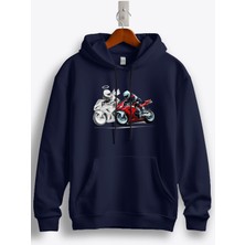 MGAX Motosiklet Koruyucu Meleği Baskılı Regular Kapşonlu Sweatshirt