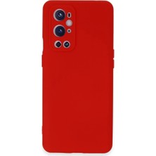 Cepmoda One Plus 9 Pro Lansman Kılıf - Iç Kısmı Kadife Kaplı - Esnek Silikon Kapak - Kırmızı