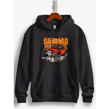 MGAX Off Road Jeep Baskılı Regular Kapşonlu Sweatshirt
