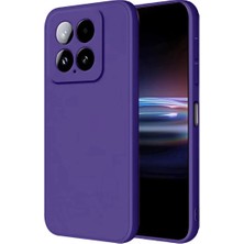 Cepmoda Mi 14T Pro Lansman Kılıf - Iç Kısmı Kadife Kaplı - Esnek Silikon Kapak - Mor