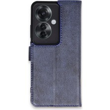Cepmoda Oppo Reno 11F Uyumlu Kapaklı Kılıf - Cüzdanlı - Kopçalı - Lacivert