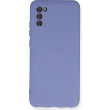 Cepmoda Samsung Galaxy A03S Lansman Kılıf - Iç Kısmı Kadife Kaplı - Esnek Silikon Kapak - Lila