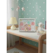 Atay Kişiye Özel Bebek Doğum Anı Çerçevesi - 3D Figürlü Bebek Odası - Isimli Hediyelik Doğum Panosu