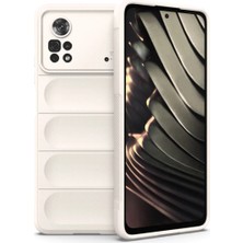 Cepmoda Poco X4 Pro 5g Optimum Soft Silikon Kılıf Mat Darbe Koruyucu Kapak - Krem