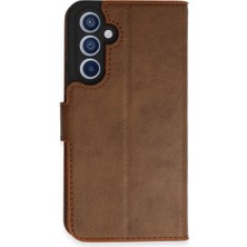 Cepmoda Samsung Galaxy A54 5g Uyumlu Kapaklı Kılıf - Cüzdanlı - Kopçalı - Taba