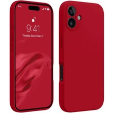 Cepmoda iPhone 16 Plus Uyumlu First Serisi Ince Silikon Kılıf – Kırmızı