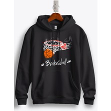 MGAX Basketbol Basketball Pota Baskılı Regular Kapşonlu Sweatshirt