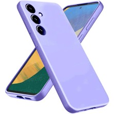 Cepmoda Samsung Galaxy A36 Lansman Kılıf - Iç Kısmı Kadife Kaplı - Esnek Silikon Kapak - Lila