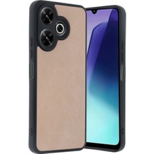 Cepmoda Redmi 13 4g Uyumlu Deri Görünümlü Telefon Kılıfı Darbe Emici Kapak - Pudra