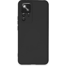 Cepmoda Mi 12T Pro Lansman Kılıf - Iç Kısmı Kadife Kaplı - Esnek Silikon Kapak - Siyah