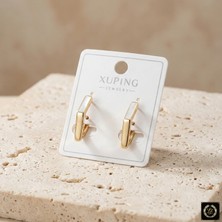 Xuping Jewelry Vıp Seri Gold Renk Beyaz Sedef Görünümlü Küpe