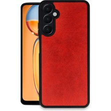 Cepmoda Samsung Galaxy A26 Uyumlu Deri Görünümlü Telefon Kılıfı Darbe Emici Kapak - Kırmızı