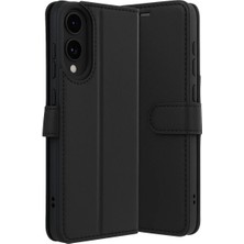 Cepmoda Samsung Galaxy S25 Edge Uyumlu Kapaklı Kılıf - Cüzdanlı - Kopçalı - Siyah