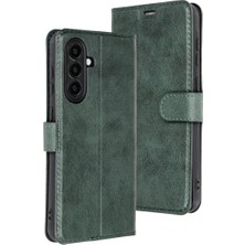 Cepmoda Samsung Galaxy A16 5g Uyumlu Kapaklı Kılıf - Cüzdanlı - Kopçalı - Yeşil