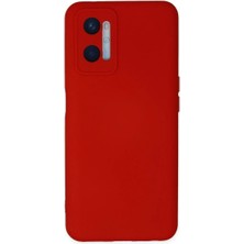Cepmoda Oppo A96 Lansman Kılıf - Iç Kısmı Kadife Kaplı - Esnek Silikon Kapak - Kırmızı