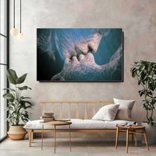Artprinta Soyut Aşk Kanvas Tablo – Modern Romantik Yatay Duvar Dekoru
