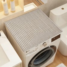 Çamaşır Makinesi Üstü Örtü Kaymaz Tabanlı Yıkanabilir Koruyucu Mat