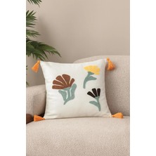 Swita Comfort Serisi Punch Işlemeli Keten Kırlent Kılıfı 43X43 cm