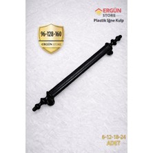 Ergün Store Sert Plastik 96-128-160 mm Siyah Mobilya Mutfak Çekmece Dolap Dolabı Kulpu Kulbu Kulpları Vida Dahil