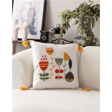 Swita Comfort Serisi Punch Işlemeli Keten Kırlent Kılıfı 43X43 cm