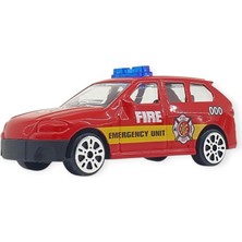 Fantastik Store 3'lü Iş Makinaları Road Seti - Die Cast - DS044 - Itfaiye (Lisinya)
