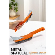 Hsnet Metal Spatulalı Tel Fırça  - Kazıma Fırçası  Nemere
