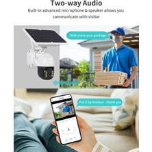 Fantastik Store Kablosuz Uygulamalı Gece Görüşlü Solar Güneş Enerjili Kamera Akıllı Dış Mekan Güvenlik Kamerası ( Lisinya )