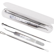 Fantastik Store Paslanmaz Çelik Siyah Nokta Sivilce ve Akne Temizleyici Set 3'lü Kit ( Lisinya )
